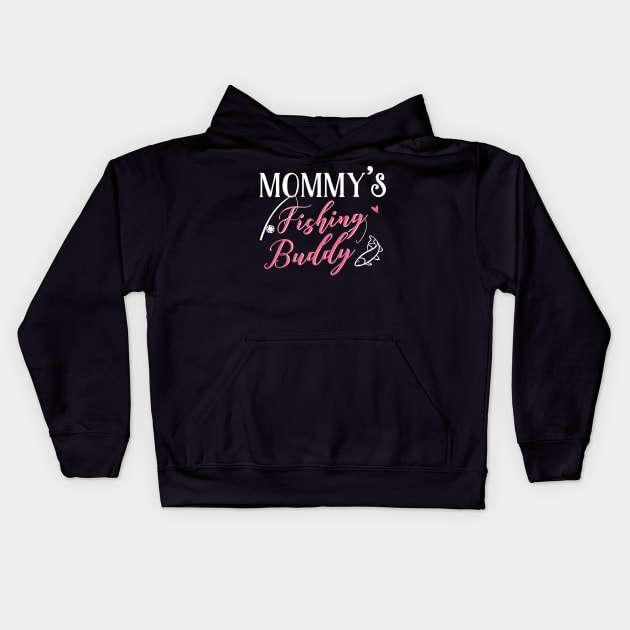 Fishing Mom and Baby Matching T-shirts Gift Kids Hoodie by KsuAnn